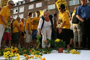 Bürger legten Blumen nieder